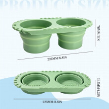 Paint Brush Cleaner Cup, Foldable Silicone Brush Cleaning Rinse Cup with Dual Cleaning Container and Brush Holder
