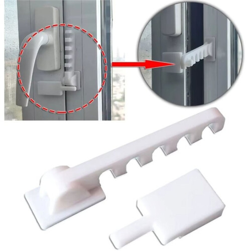 Window Windproof Limiter Hook, No-Drill Angle Controller, for Casement & Sliding Window Anti-Collision Stopper 1
