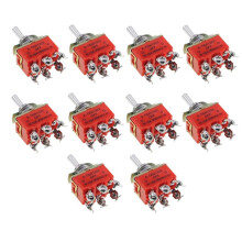 10PCS SPST DPDT 250V 15A E-TEN1322 Large Toggle Knob Switches C