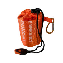 Emergency Poncho Emergency Rain Raincoat with Plastic Whistle and Carabiner Emergency Rain Poncho for Hiking, Camping