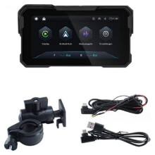 6.25 Inch Wireless CarPlay Moto Android Auto Portable Digital Dashboard GPS Motorcycle Navigation Removable Screen