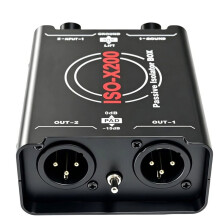 Dual Channel Audio Isolator Noise Reduction Filter XLR/6.35mm Balanced XLR Signal Ground Loop Hum Isolator