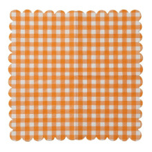 100 Serviettes en Papier à Carreaux - Serviettes de Table Vintage à Carreaux pour Fêtes, Récoltes D'Automne, Thanksgiving, Décoration D'Automne