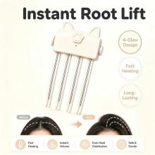 Heated Root Volumizer Clip, Wireless Heated Volumizing Root Lift Clip with 2 Heat Settings, Type-C Hair Volume Tool