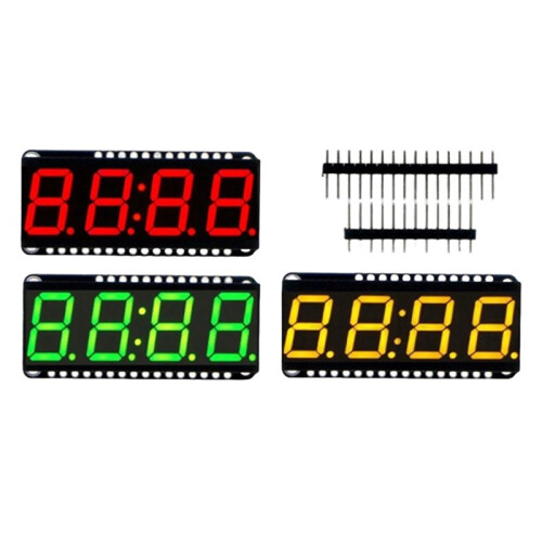 0.56inch 4-Bit 7 Segment LED Display Module with Clock HT16K33 Driver Chip for Digital Clock Countdown Timer C 1