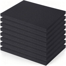 8 Feuilles de Mousse de Protection Noires Découpables (40,6 X 30,5 X 2,5 cm) en Polyuréthane Découpable pour la Protection des Étuis