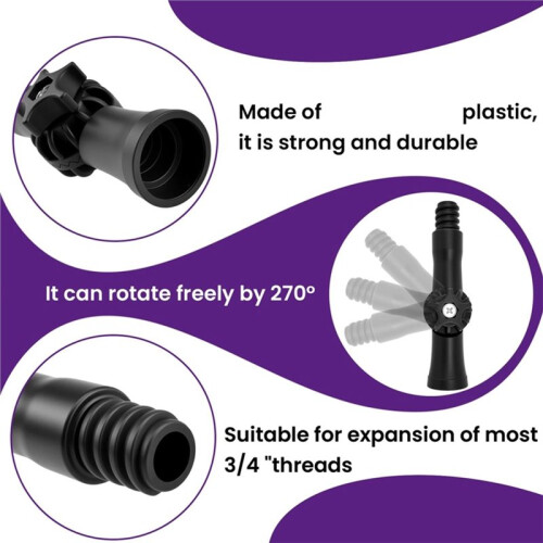 Universal Joint Angle Adaptor for Telescoping Extension Pole ( Only, No Pole) for Window Cleaning, Gutter Cleaning 2