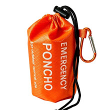 Noodponcho, Regenjas met Karabijnhaak, Waterdichte Noodregenponcho voor Buitenactiviteiten Zoals Wandelen en Kamperen.
