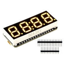 Módulo de Pantalla LED de 7 Segmentos de 4 Bits y 0,56 Pulgadas con Chip Controlador de Reloj HT16K33 para Temporizador de Cuenta Regresiva de Reloj