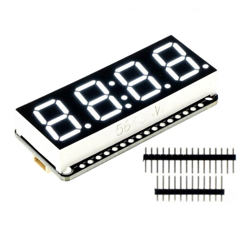 0.56inch 4-Bit 7 Segment LED Display Module with Clock HT16K33 Chip for Digital Clock Countdown Timer A