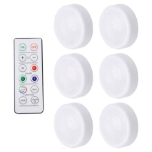 Puck Lights Remote RGBW DIY Hardware Adjustable 16 Colors Round LED Lamp Kit with Control 3d Printing Parts