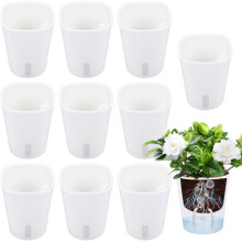 10 Pezzi di Vasi Autoirriganti per Piante, Vasi Idroponici per Pigri, Vasi In Plastica Traslucida Autoassorbente per Decorazione da Scrivania