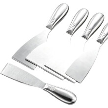 5pcs 1.5-5in Polished All-Stainless Steel Scraper,Professional Grade Putty Blade for Drywall Finishing & Paint Scraping