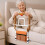 Levede Bed Rail Foldable 2 Handle Adjustable Height Non-Slip Grip Pocket Orange 1