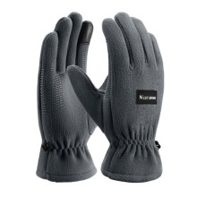 WEST BIKING Gants de Cyclisme Thermiques Tactiles en Polaire, Chauds et Tactiles, pour Vélo et Trottinette Électrique, Taille L B