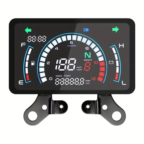Motorcycle Digital Dashboard: Speedometer, Tachometer, Voltmeter & Odometer Motorcycle Modification