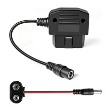 9V Battery Powered Memory Saver for Car Battery Fit for All OBD Ll 16-Pin Interface Battery Not Included