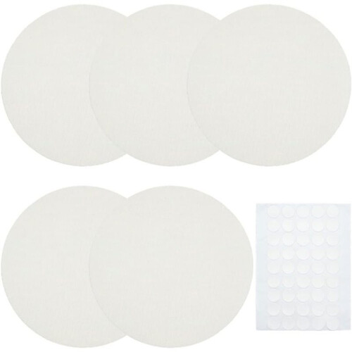 5pcs Lamp Shade Diffuser Fabric Lampshade Replacement with Plastic Stickers,for Downlight Spotlights 6.3 Inch A
