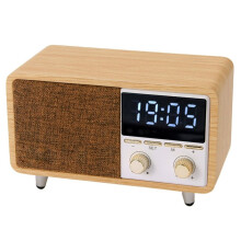 Haut-Parleur Multifonctionnel, Haut-Parleur Rétro, Lecteur de Carte TF, Lecteur MP3, Réveil, Entrée Audio, Radio