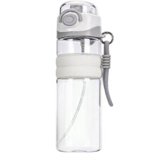 Gourde Portable Capacité avec Vaporisateur et Sangle, 800 Ml, en Plastique, Idéale pour le Sport et les Activités de Plein Air.