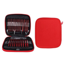Juego de Agujas de Tejer Intercambiables, 13 Pares de Agujas de 3-10 mm, 4 Cables, Juego de Agujas de Tejer Circulares con Accesorios