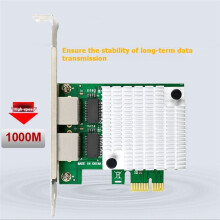 Tarjeta de Red Gigabit PCI-e de Doble Puerto RTL8111H 10/100/1000M Gigabit LAN Card Vision Capture Card para WIN10/11 Linux