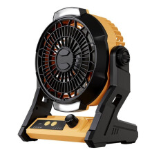 Wiederaufladbarer Campingventilator, 10000-MAh-Akku, 100 Geschwindigkeitsstufen, 3-in-1-Funktion: Tisch- und Hängeventilator, Timer und Nachtlicht A