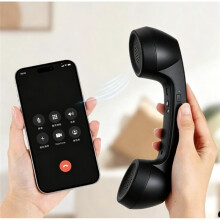 Słuchawka Telefonu Retro z , Bezprzewodowy Odbiornik Telefoniczny, Wygodne Połączenia do Różnych Telefonów Komórkowych, Czarny