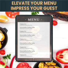 10 Pack Menu Covers 2 View - Transparent Sleeves Fits A4 8.5X11 Inch Waterproof Menu Covers Prevent Stain
