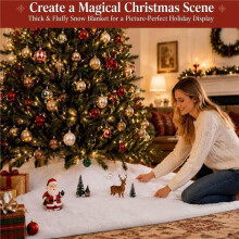 Lot de 2 Tapis de Neige Artificielle de Noël, 118 Po X 31,5 Po, pour Sapin de Noël ou Décor de Village