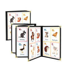 3 Pack Menu Covers 3 Page 6 View - Transparent Sleeves Fits A4 8.5X11 Inch Waterproof Menu Covers Prevent Stain