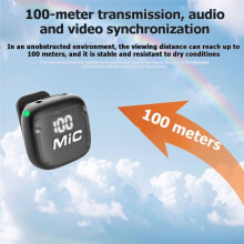 Microphone Sans Fil à Pince, Microphone Cravate Sans Fil MIC3 avec Réduction Intelligente Du Bruit pour Téléphone, Vlogs et Diffusion en Direct