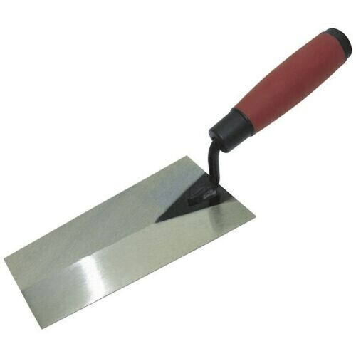 Bucket Trowel 150mm for Plastering, Rendering DIY Trade 6'' Red Soft Grip Handle 1