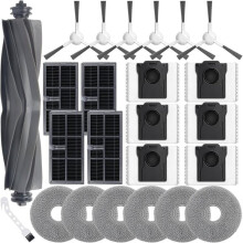 Set Accessori 24 Pezzi per Robot Aspirapolvere per L10s Ultra Gen 2: Spazzola Laterale Principale, Panno per Pulizia, Filtro HEPA, Spazzola e