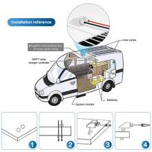 Montageset voor Zonnepanelen op Het Dak van een /Caravan, Zwarte Bevestigingsaccessoires