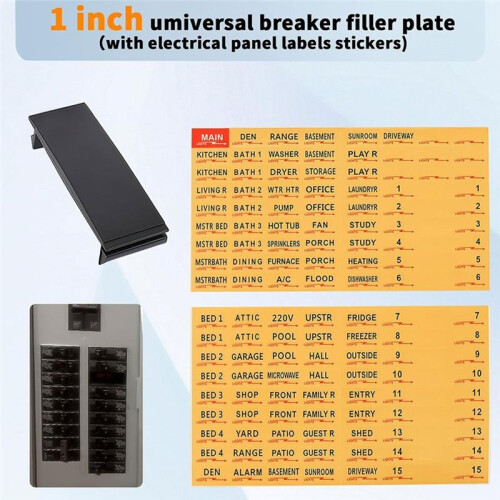 Universal Breaker Filler Plate for Load Centers 20 Pack 2