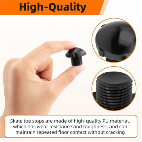 Toe Plugs for Dance Plugs for Roller Skates,5/8" Imperial Thread Toe Stop Replacements,Roller Skating,Most Skate Plates 2