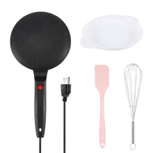 Elektrische Pfannkuchenpfanne mit Antihaftbeschichtung, 600 W, Hand-Pfannkuchenmaker, Elektrische, Runde Grillplatte für Pfannkuchen, US-Stecker