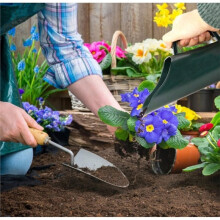 Pelle de Jardin, Pelle à Terre Carrée avec Poignée Ergonomique, Pelle Multi-Usages à Fond Plat et Trous Fins