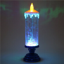 LED-Kerstkaarsen Kleurveranderende LED-Waterkaars met Glitter Vlamloze LED-Kaarsverlichting Bureautafel, Blauw