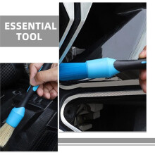 Kit de Cepillos para Detallado de Automóviles: Cepillos de Limpieza Interior y Exterior con Cabezales Reemplazables para Ruedas, Rejillas de