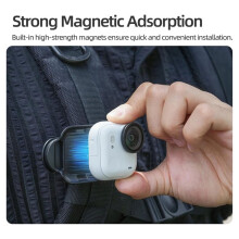 Clip Magnético para Mochila para Insta 360 Go Ultra, Abrazadera de Montaje de Cámara de Agarre Fuerte para Viajes, Senderismo y Ciclismo