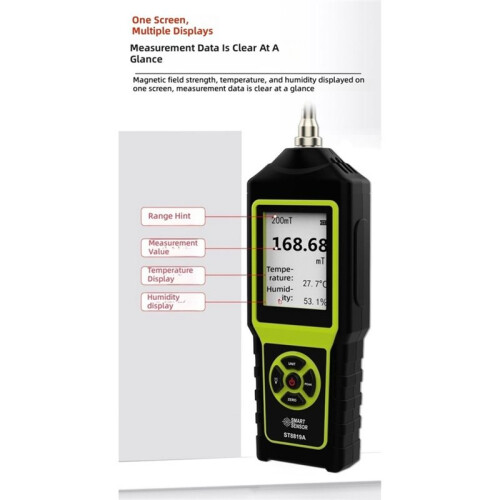 SENSOR Effective ST8819A Gaussian Meter Digital Magnetic Field Magnetic Strength Detector High Accuracy Magnetometer 2
