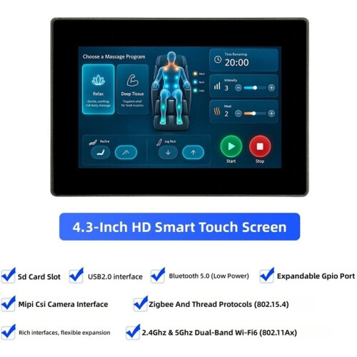 ESP32-P4 + ESP32-C5 Development Board 4.3 Inch IPS Touch 480x800 Display, WiFi6, BLE5, Zigbee, Thread Support 1