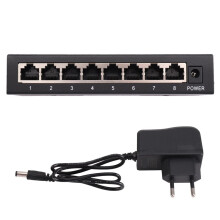 Para Gerenciável Via Web Gigabit de 8 Portas, para Ethernet Full Gigabit Gerenciável com Suporte A VLAN/QoS/DHCP/IGmP e Plugue UE