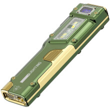 3000 Lumen EDC-Taschenlampe, 4 Leuchtmodi, Stoßfest, Wasserabweisend, mit Clip, Digitale Leistungsanzeige für Camping