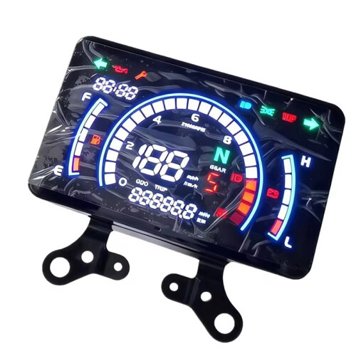 Motorcycle Digital Dashboard: Speedometer, Tachometer, Voltmeter & Odometer Motorcycle Modification 1