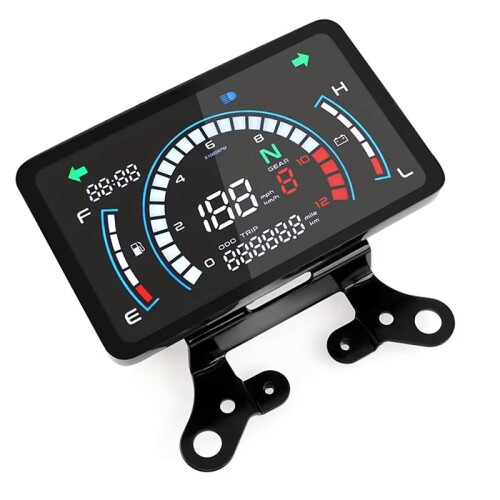 Motorcycle Digital Dashboard: Speedometer, Tachometer, Voltmeter & Odometer Motorcycle Modification 2