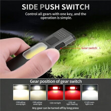 Rechargeable EDC Flashlight Slim Magnetic Pocket LED Light with Dual Light Source for Everyday Carry, Car Repair