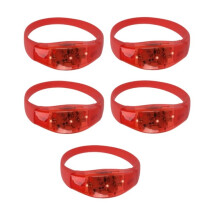 5Pcs Led Sound Control Bracelet Voice Control LED Glow Wristband for Party Bar Birthday Gift New Year Wedding Festival A